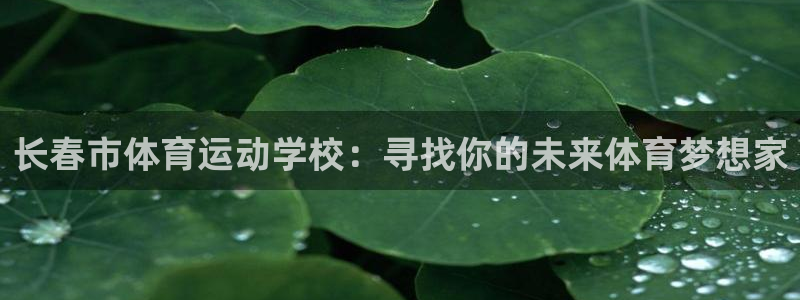 凯发官方正版app集团官网首页网址：长春市体育运动学校：寻找